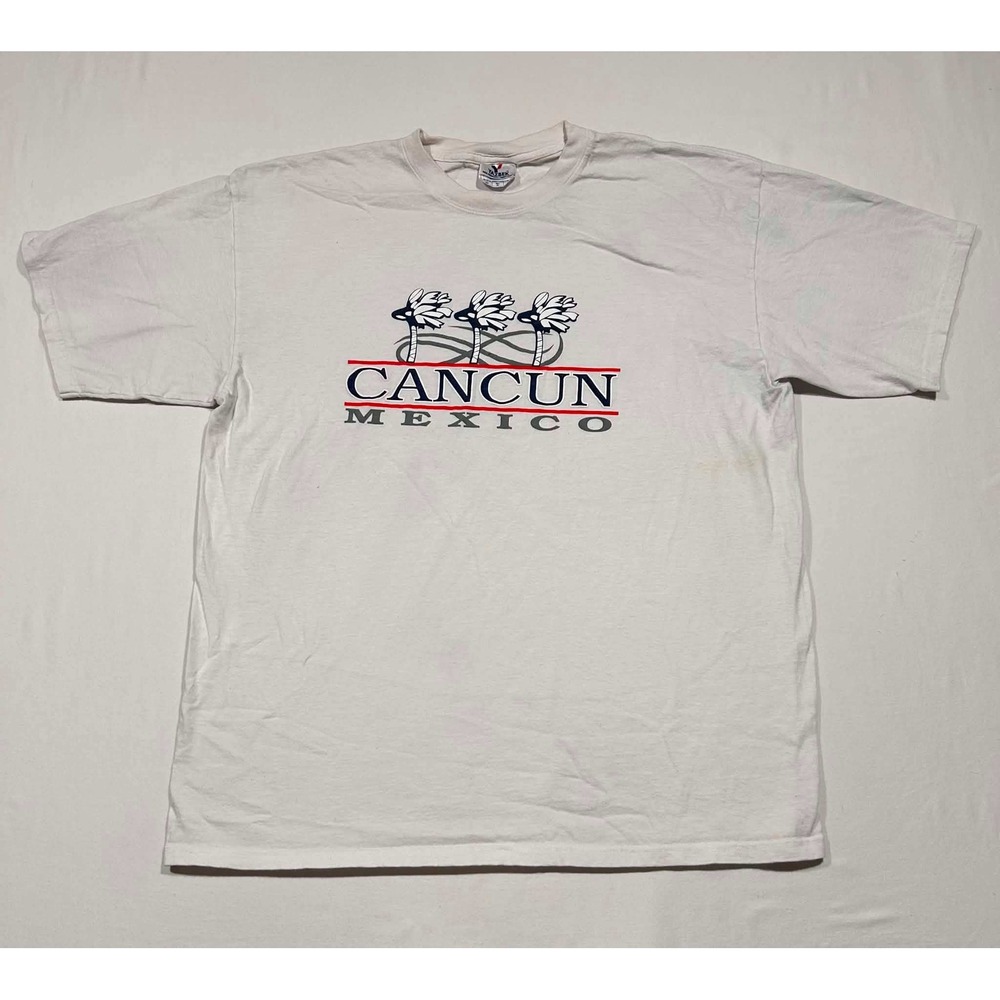 Yazbek Cancun Mexico Graphic T-Shirt Mens XL White Heavy Weight Cotton